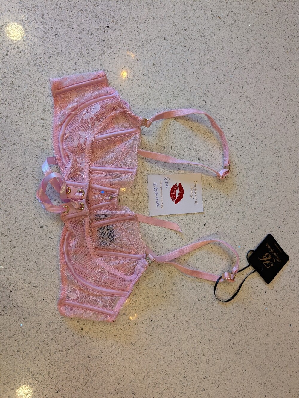 Honey Birdette Rebecca pink bra 34B - Picture 2 of 5